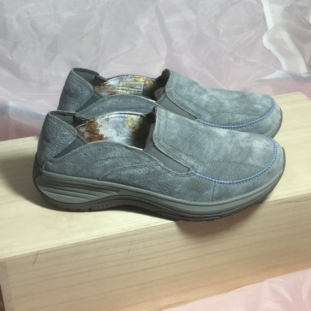 Sketchers Memory Foam Gel Infused Suede Slip Ones - image 1